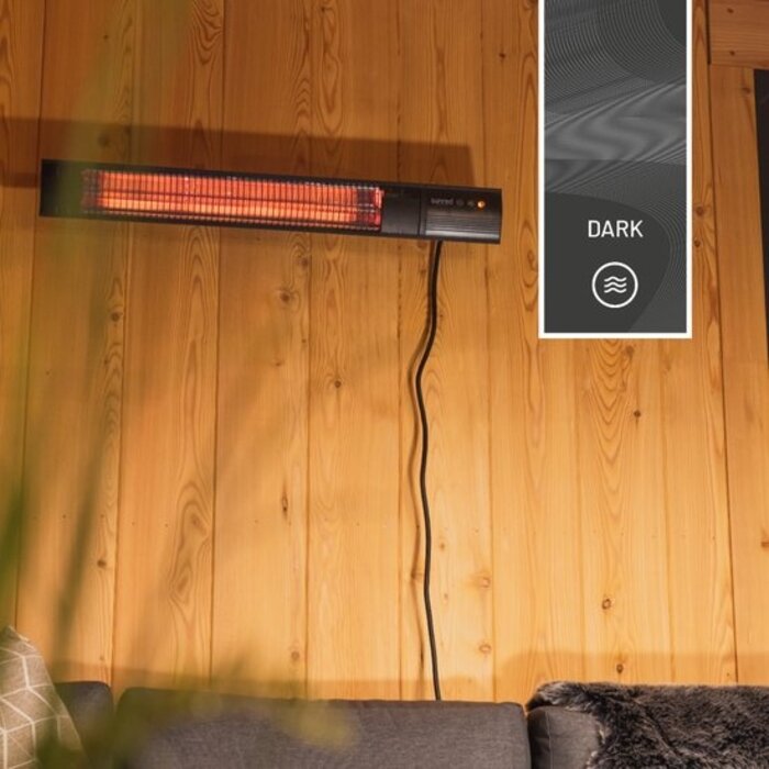 Sunred – Schwarz – Wandmodell – Terrassenheizung – Carbon-Roségold-Technologie