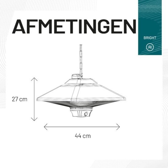 Sunred – Spica – Black – Hanging model – Patio heater – Halogen technology