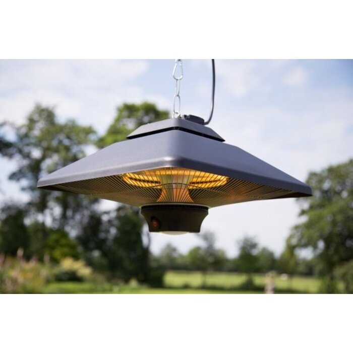 Sunred – Spica – Zwart – Hangend model - Terrasverwarmer – Halogeen technologie