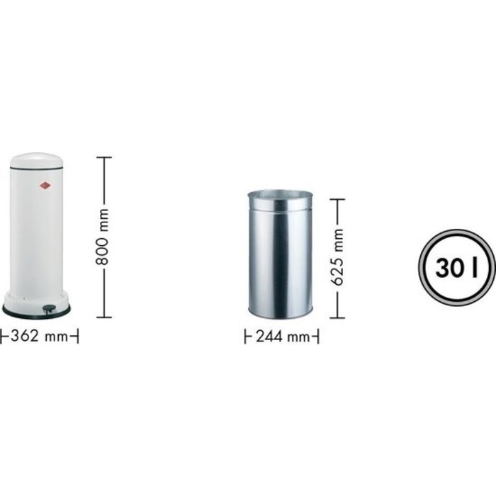 Wesco - Baseboy 30 Liter - Mat Grafiet