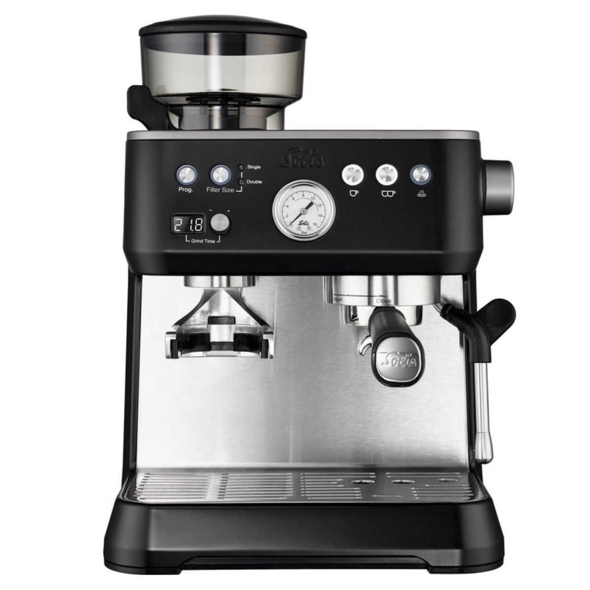 Solis Solis Grind & Infuse Perfetta 1019 Espressomachine - Pistonmachine - Koffiemachine met Bonen - Zwart