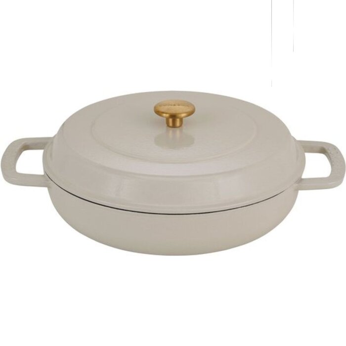 Combekk Combekk gietijzeren braadpan 28 cm / 3 liter – zandkleur