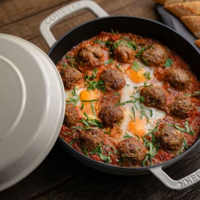 Combekk Combekk gietijzeren braadpan 28 cm / 3 liter – zandkleur