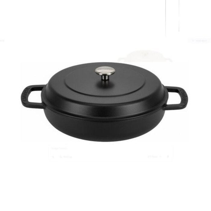 Combekk Combekk gietijzeren braadpan 28 cm / 3 liter – zwart