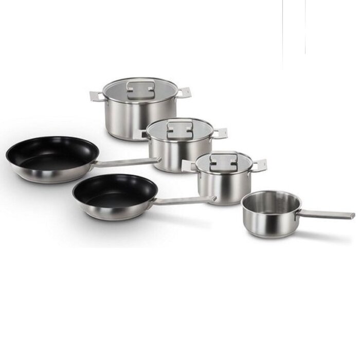 Siemens Siemens HZ9SE060 pannenset – complete RVS kookset met koekenpannen en steelpan