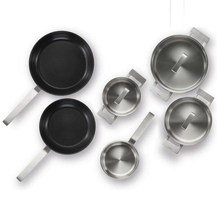 Siemens Siemens HZ9SE060 pannenset – complete RVS kookset met koekenpannen en steelpan