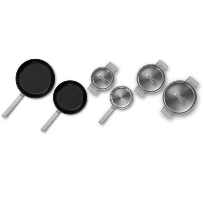 Siemens Siemens HZ9SE060 pannenset – complete RVS kookset met koekenpannen en steelpan