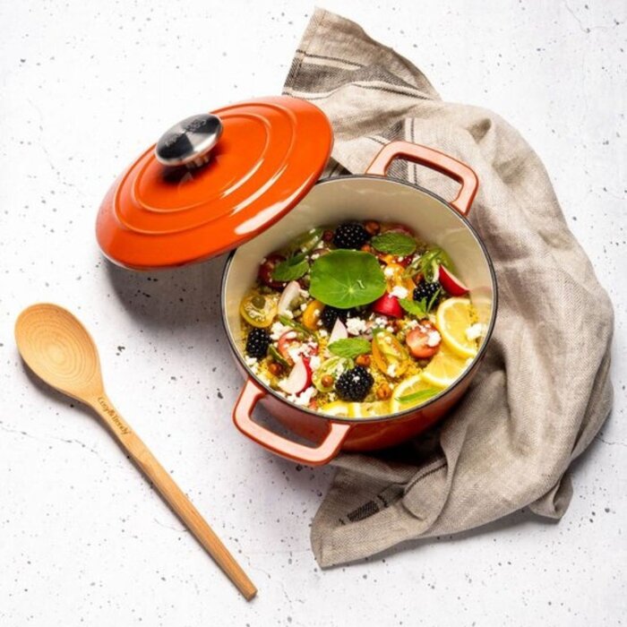 Cosy&Trendy Fontestic gietijzeren stoofpan 4,6 liter – roest, geschikt voor alle warmtebronnen