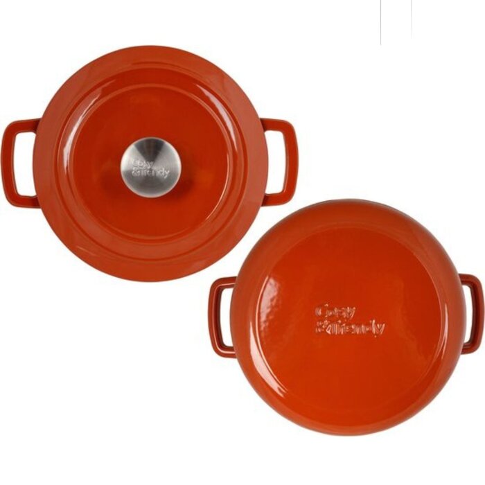 Cosy&Trendy Fontestic gietijzeren stoofpan 4,6 liter – roest, geschikt voor alle warmtebronnen