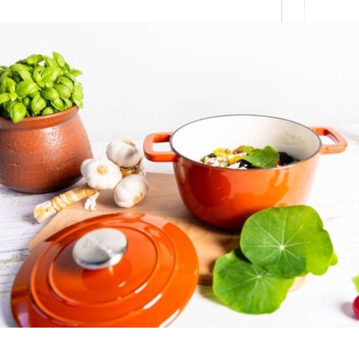 Cosy&Trendy Fontestic gietijzeren stoofpan 4,6 liter – roest, geschikt voor alle warmtebronnen