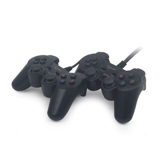 GMB Gaming GMB Gaming Dual Vibration USB GamePad set / zwart - 1,4 meter