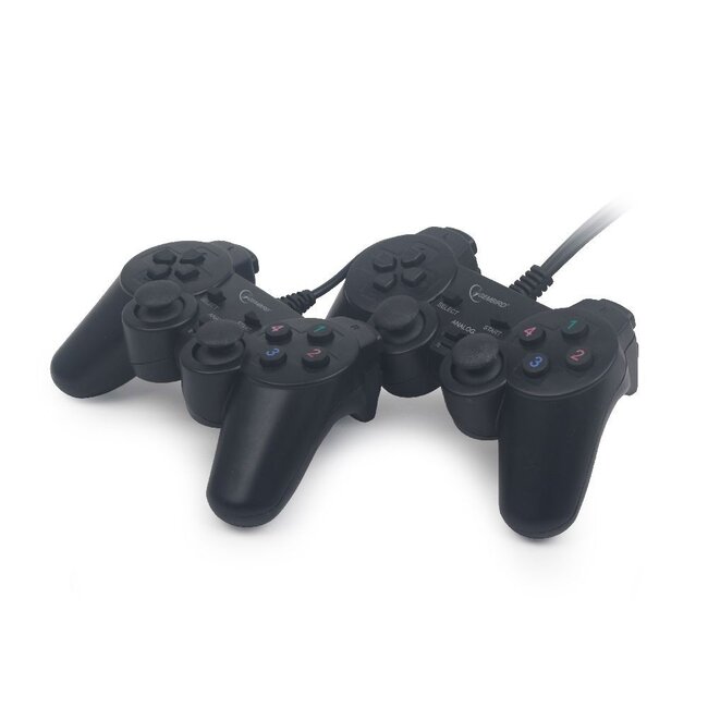 GMB Gaming Dual Vibration USB GamePad set / zwart - 1,4 meter