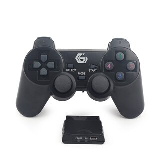 GMB Gaming GMB Gaming Dual Vibration USB/PS2/PS3 GamePad - draadloos / zwart