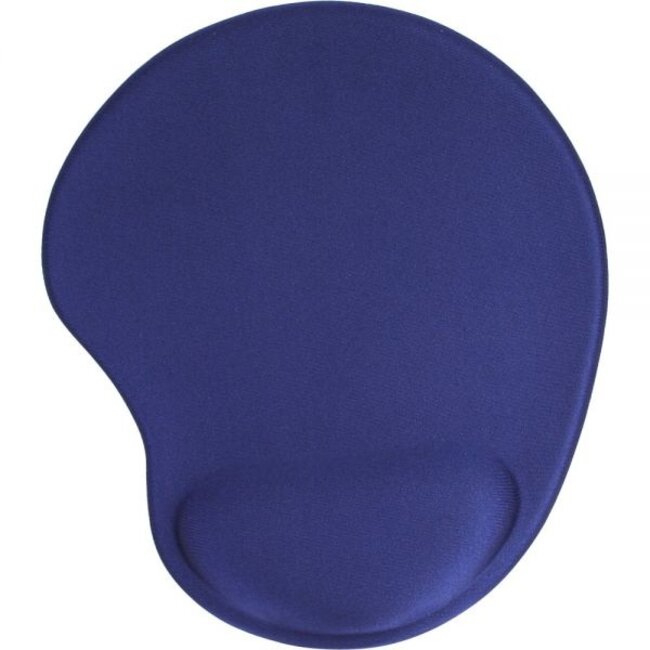 Premium muismat met polsondersteuner voor optische en laser muizen / blauw