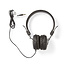 Nedis on-ear stereo hoofdtelefoon / zwart - 1,2 meter