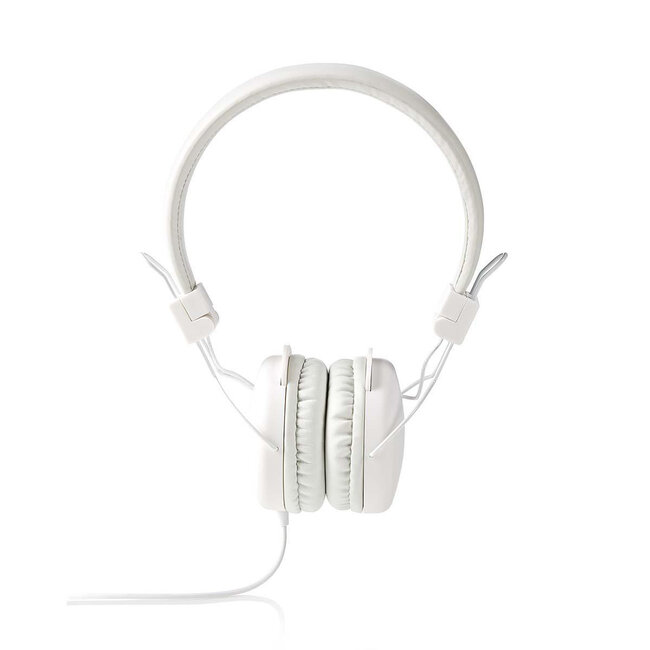 Nedis on-ear stereo hoofdtelefoon / wit - 1,2 meter