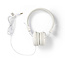 Nedis on-ear stereo hoofdtelefoon / wit - 1,2 meter