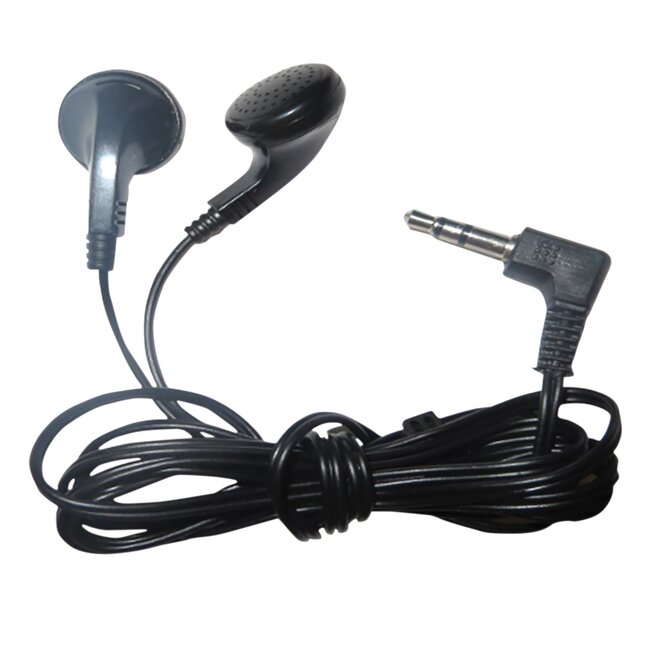 SoundLAB stereo earphones voor tours, musea, scholen etc. / zwart - 1,2 meter