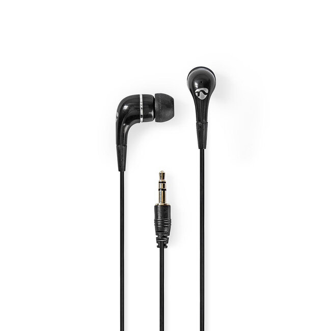 Nedis stereo in-ear earphones met ronde kabel / zwart - 1,2 meter