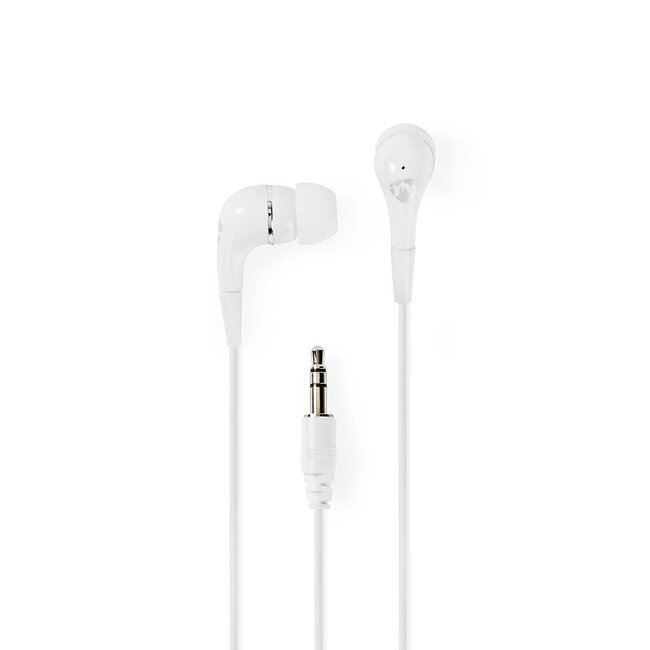 Nedis stereo in-ear earphones met ronde kabel / wit - 1,2 meter