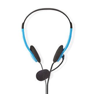 Nedis Nedis stereo on-ear headset - 2x 3,5mm Jack / blauw - 2 meter