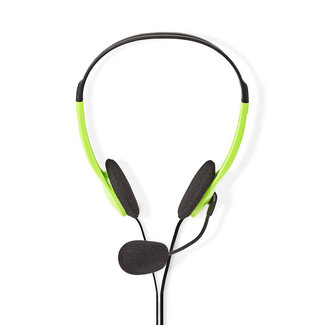 Nedis Nedis stereo on-ear headset - 2x 3,5mm Jack / groen - 2 meter