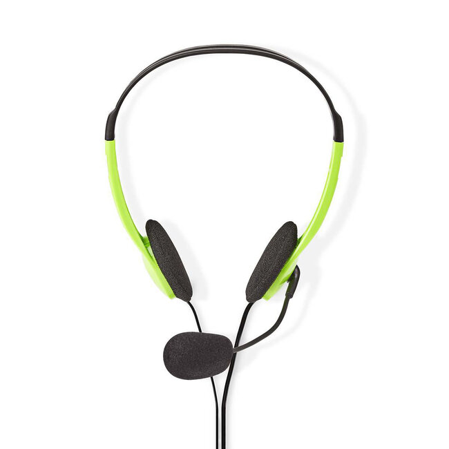 Nedis stereo on-ear headset - 2x 3,5mm Jack / groen - 2 meter