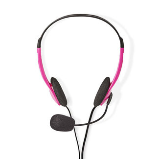 Nedis Nedis stereo on-ear headset - 2x 3,5mm Jack / roze - 2 meter