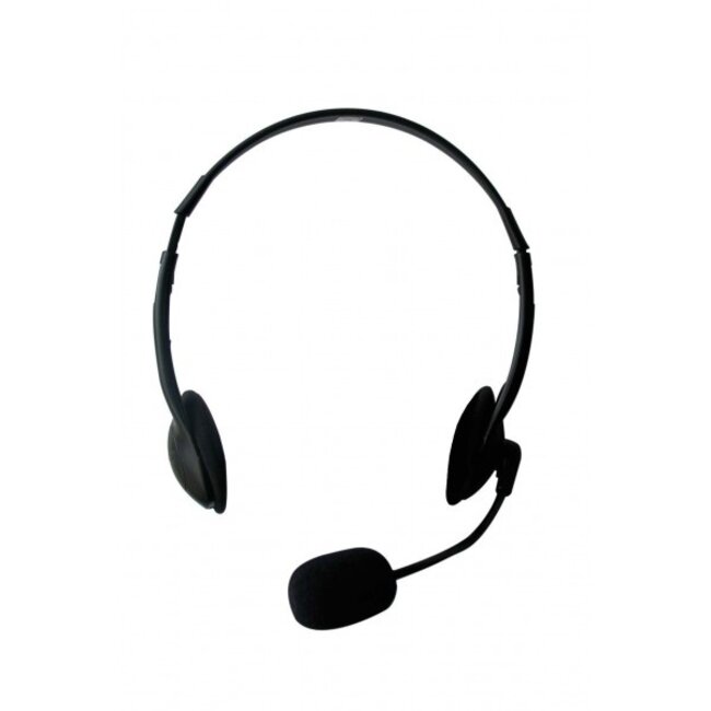 Ewent on-ear stereo headset - 2x 3,5mm Jack / zwart - 2,1 meter