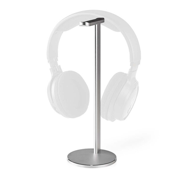 Nedis premium tafelstandaard voor hoofdtelefoons en headsets / zilver