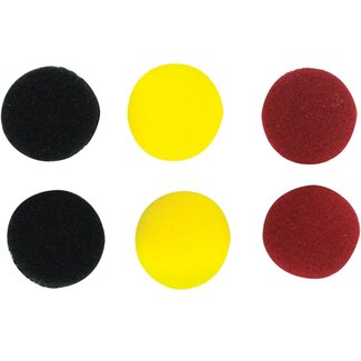 SoundLAB Oorkussens voor oordoppen - universeel - max. 18 mm - 3x 2 stuks / rood/zwart/geel