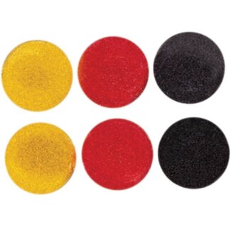 SoundLAB Oorkussens voor hoofdtelefoons - universeel - 40 mm - 3x 2 stuks / rood/zwart/geel