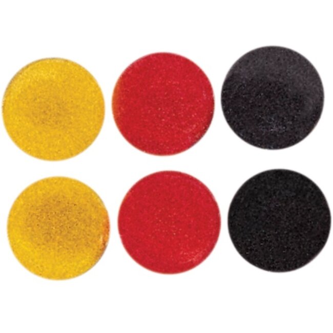 Oorkussens voor hoofdtelefoons - universeel - 40 mm - 3x 2 stuks / rood/zwart/geel