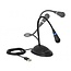 DeLOCK desk microfoon met 25cm hals - USB / zwart - 1,7 meter
