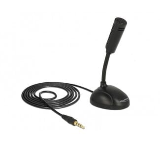 DeLOCK DeLOCK desk microfoon voor smart media apparaten - 1x 3,5mm Jack / zwart - 1,7 meter