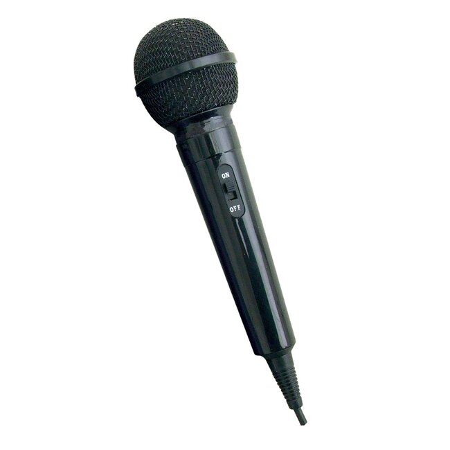 Mr Entertainer bedrade karaoke microfoon - 6,35mm Jack / zwart - 2,8 meter