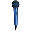 Mr Entertainer bedrade karaoke microfoon - 6,35mm Jack / blauw - 2,8 meter