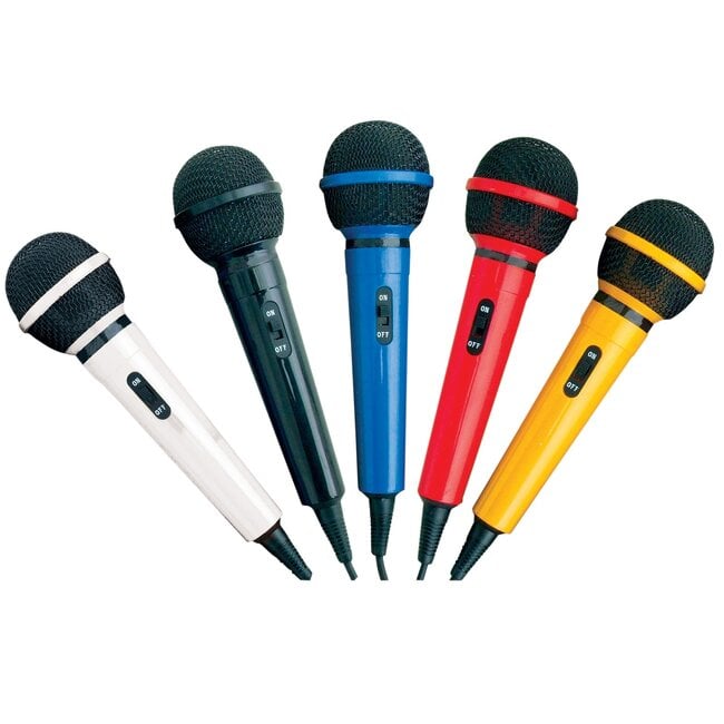 Mr Entertainer bedrade karaoke microfoon set - 6,35mm Jack / 5 stuks - 2,8 meter