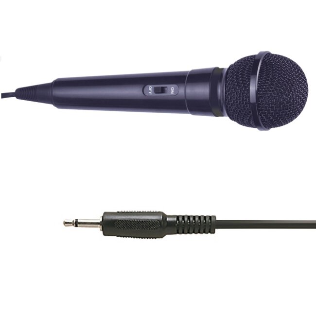 Mr Entertainer bedrade karaoke microfoon - 3,5mm Jack / zwart - 2,8 meter