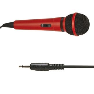 Mr Entertainer Mr Entertainer bedrade karaoke microfoon - 3,5mm Jack / rood - 2,8 meter