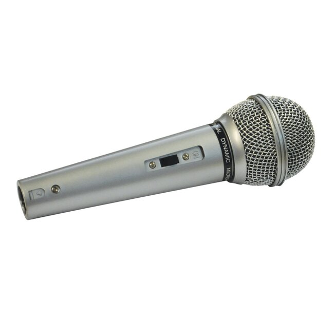 Mr Entertainer bedrade karaoke microfoon - XLR - 6,35mm Jack / grijs - 3 meter