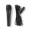 Nedis compacte bedrade microfoon - XLR - 6,35mm Jack - plastic / zwart - 5 meter