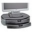 Roline ergonomische trendy monitor standaard/verhoger met lades / zwart/zilver
