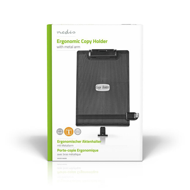 Nedis documenthouder met klem / zwart
