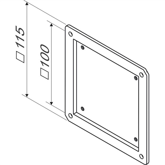 VESA-adapter VESA 75 (beugel) naar VESA 100 (scherm) / zwart