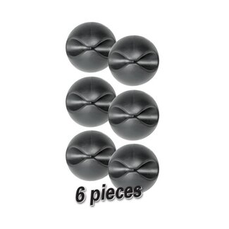 MaxTrack Zelfklevende kabelhouders voor 1 kabel - 6 stuks / zwart