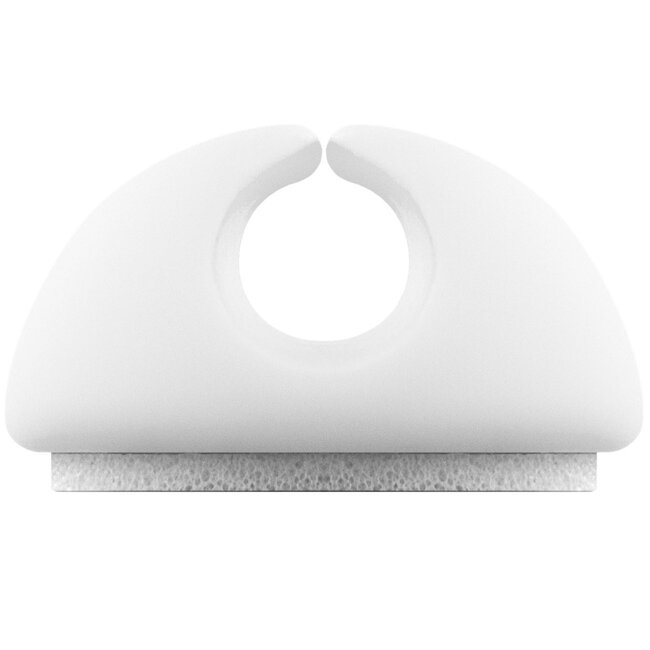 Zelfklevende kabelhouders voor 1 kabel - 5 stuks / wit