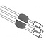 Kabelhouders voor meerdere kabels - 6 stuks / zwart/wit/grijs