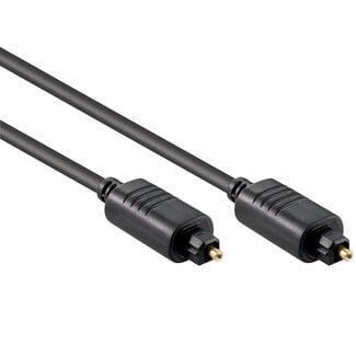 Dolphix Digitale optische Toslink audio kabel - 4mm / zwart - 0,20 meter