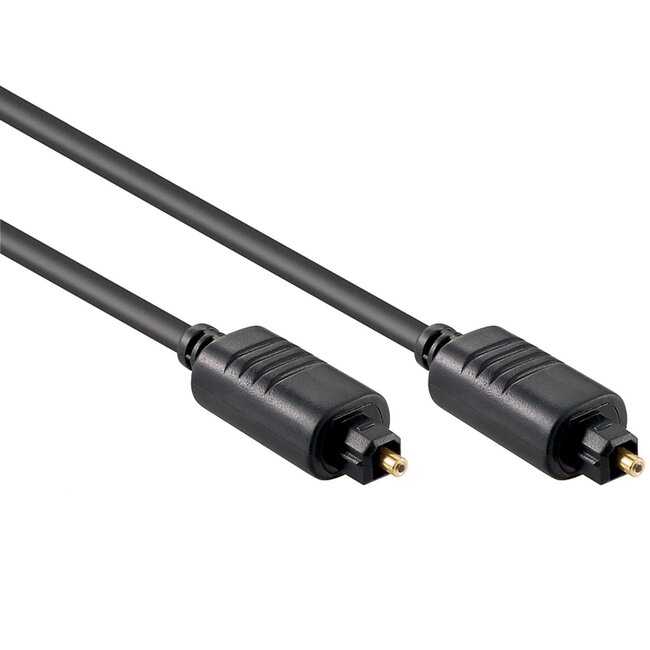 Digitale optische Toslink audio kabel - 4mm / zwart - 0,20 meter